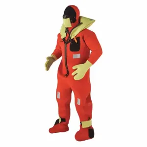 KENT SAFETY 154000-200-004-13 I mmersion Suit, Uscg, Universal, Universal, Orange, Zipper | CR6LCV 59ME26