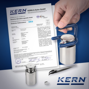 KERN AND SOHN 961-102K Factory Calibration Certificate, Less Than 130Kg | CJ6YUU