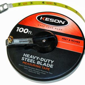 KESON ST10010 Steel Tape, 100 ft. Length, Painted | CM7VCX