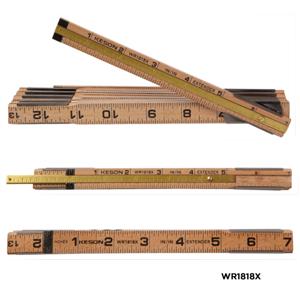 KESON WR18BL Wood Rulers, Brick Mason, 6 ft. Length, 5/8 Width | CM7VBD