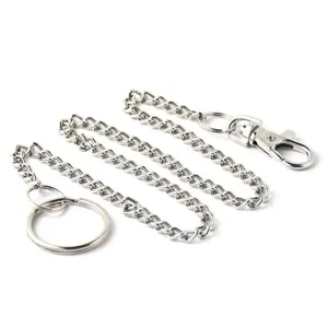 KEY-BAK 0307-402 Pocket Chain with Trigger Snap, 19 Inch Length, Nickel Finish | CJ6NWQ