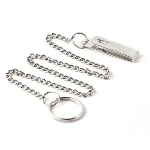 KEY-BAK 0307-403 Pocket Chain with Belt Hook, 19 1/2 Inch Length, Nickel Finish | CJ6NWR