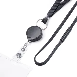 KEY-BAK 0AC4-01A4 Lanyard and ID Pouch Key Reel, 90cm Reach, Nylon Cord | CJ6NQZ