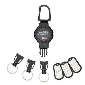 KEY-BAK 0KM2-11A24 Removeable And Retractable Keychain Carabiner, 6 Key Size | CJ6NQA