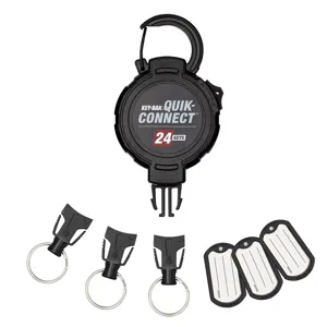 KEY-BAK 0KM2-34A24 Removeable And Retractable Keychain Carabiner, 24 Key Size | CJ6NQF