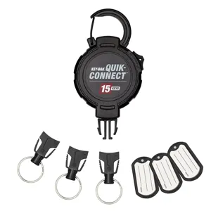 KEY-BAK 0KM2-43A24 Removeable And Retractable Keychain Carabiner, 15 Key Size | CJ6NQE