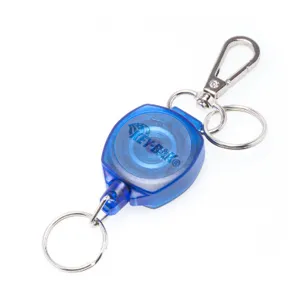 KEY-BAK 0KW1-0E54 Retractable Keychain, 60cm Reach, Blue | CJ6NQR