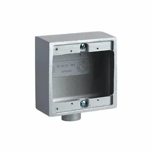 KILLARK 2FD-1M Device Box, 2 Gangs, 1/2 Inch Hub Size, 1 Inlets, 4.62 x 4.62 x 2 Inch Size | CH9ZNC 49ZX96