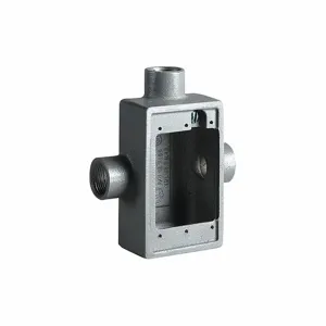 KILLARK FST-2M Device Box, 1 Gangs, 3/4 Inch Hub Size, 3 Inlets, 4.62 x 2.87 x 2 Inch Size | CH9ZME 49ZY09