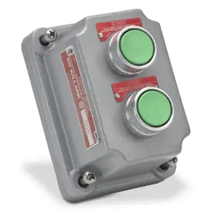 KILLARK FXCS-0B5 Pushbutton, Green/Green, Momentary, 1 N.O. And 1 N.O. Contact | CV6VHW