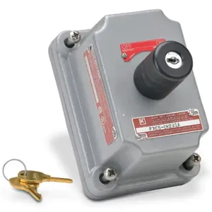 KILLARK FXCS-0K2A1A Single Selector Switch, Key-Operated, 2-Position, 1 N.O./1 N.C. Contact, Black | CV6XKT