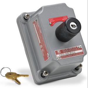 KILLARK FXCS-0K2L3F22A Single Selector Switch, Key-Operated, 2-Position, 1 N.O./1 N.C. Contact, Black | CV6XKV