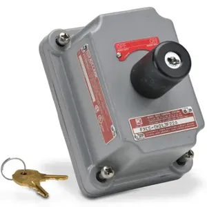 KILLARK FXCS-0K2L3F22A Single Selector Switch, Key-Operated, 2-Position, 1 N.O./1 N.C. Contact, Black | CV6XKV