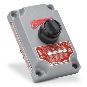 KILLARK XCS-0S2A1 Single Selector Switch, Knob, 2-Position, 1 N.O./1 N.C. Contact, Black | CV6XLV