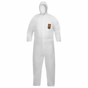 KIMBERLY-CLARK 47999 Coveralls, Microporous Film, Medium Duty, Serged Seam, 25 PK | CR6QEX 61CW39