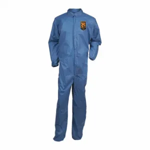 KIMBERLY-CLARK 58504 Collared Disposable Coverall, S mmMS, Medium Duty, Serged Seam, Blue, KleenGuard A20, XL | CR6QEB 4WYF8