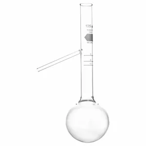 KIMBLE CHASE 26015-125 Engler Distilling Flask, 125ml Capacity, Borosilicate Glass, Stopper, 24Pk | CJ2CQR 52NL28