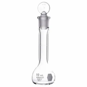 KIMBLE CHASE 28017-10 Volumetric Flask, 10ml Capacity, Borosilicate Glass, 12Pk | CJ3TNK 52NL34