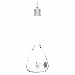 KIMBLE CHASE 28017-100 Volumetric Flask, 100ml Capacity, Borosilicate Glass, 12Pk | CJ3TPD 52NJ77