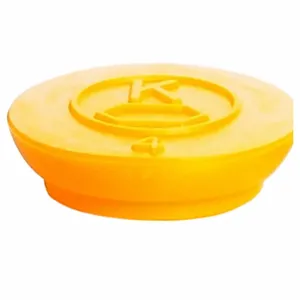 KIMBLE CHASE 28150R-4 Snap Cap, Polyethylene, Solid, Snap On, Yellow, 6Pk | CJ3LPK 52NG77