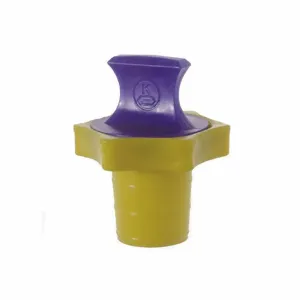 KIMBLE CHASE 28160R-16 Stopper, 16 Size, Polyethylene, Yellow, 6Pk | CJ3NGC 52NE83