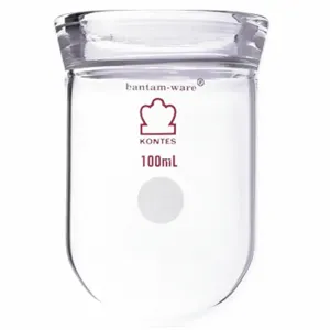 KIMBLE CHASE 612000-3000 Cylindrical Reaction Flask, 3000ml Capacity, Borosilicate Glass | CH9ZDK 52NJ12