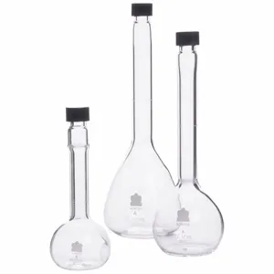 KIMBLE CHASE 621600-0050 Volumetric Flask, 50ml Capacity, Borosilicate Glass, Black | CJ3TME 52NH59