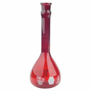 KIMBLE CHASE 92822G-100 Volumetric Flask, 100ml Capacity, Borosilicate Glass, 6Pk | CJ3TRJ 8YR43