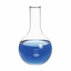 KIMBLE KIMAX 25000-1000 Florence Flask, 1000 mL Labware Capacity Metric, Borosilicate Glass, Clear, Stopper | CR6QMT 26CY75