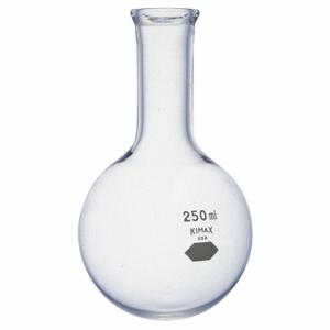 KIMBLE KIMAX 25200-250 Round Bottom Flask, 250 Ml Labware Capacity - Metric, Borosilicate Glass, Stopper, 12 PK | CR6QQX 26CY85