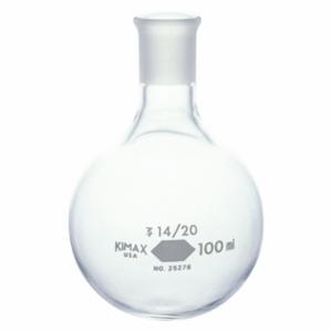 KIMBLE KIMAX 25276-250 Round Bottom Flask, 250 Ml Labware Capacity - Metric, Borosilicate Glass, Stopper, Clear | CR6QQU 26CY88