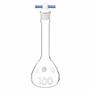 KIMBLE KIMAX 92812F-100 Volumetric Flask, 100 mL Labware Capacity - Metric, Borosilicate Glass, Includes Closure | CR6QTA 9FD51