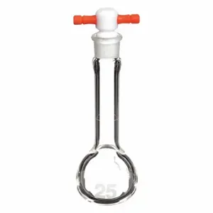 KIMBLE KIMAX 92812F-25 Volumetric Flask, 25 mL Labware Capacity - Metric, Borosilicate Glass, Includes Closure | CR6QTR 8GEM5