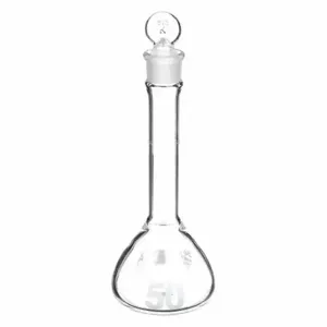 KIMBLE KIMAX 92812G-50 Volumetric Flask, 50 mL Labware Capacity - Metric, Borosilicate Glass, Includes Closure | CR6QUD 8ZNR0