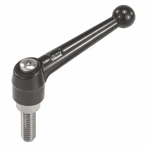 KIPP K0117.1051X10 Adjustable Handle, Ball Knob, Zinc Handle, M5 Thread Size, 10 mm Stud Length | CR6RUF 53ER27