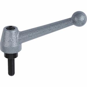 KIPP K0120.112X50 Adjustable Handle, Ball Knob, Steel Handle, M12 Thread Size, 50 mm Stud Length | CR6RCJ 53ET97