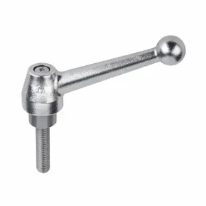 KIPP K0121.1112X60 Adjustable Handle, Ball Knob, Stainless Steel Handle, M12 Thread Size, 60 mm Stud Length | CR6QZV 53ET90