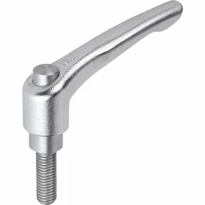 KIPP K0124.92A4X60 Adjustable Handle, Teardrop, Stainless Steel Handle, 3/8 Inch To 16 Thread Size, Natural | CR6UCP 53HZ78