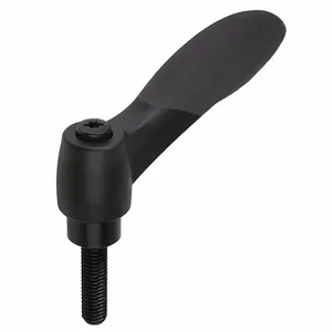 KIPP K0125.20601X30 Adjustable Handle, Hard And Soft Touch, Fiberglass Handle, M6 Thread Size, Black Gray | CR6TGF 53JC46