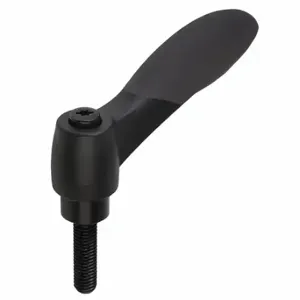 KIPP K0125.20601X25 Adjustable Handle, Hard And Soft Touch, Fiberglass Handle, M6 Thread Size, Black Gray | CR6TGZ 53JC45