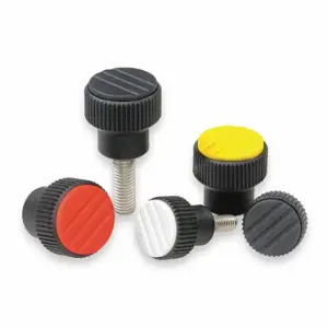 KIPP K0247.3A4 Hand Knob, Inch, 3/8 16 Thread Size, 14 mm, 34 mm, 36 mm, Steel/Thermoplastic | CR7APX 3GFN7