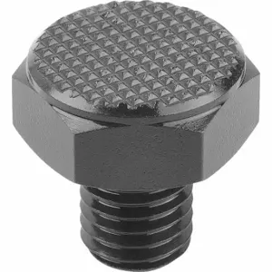 KIPP K0298.308 Threaded Positioning Feet, External Threads, Serrated, Steel, M6 Thread Size, Steel | CR7AEA 801X10