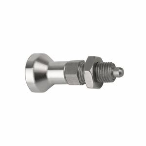 KIPP K0632.112206A5 Spring Plunger, With Locking Nut, Stainless Steel | CR7DDU 53EE01