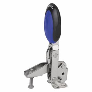 KIPP K0662.108101 Toggle Clamp, Flat Foot, Stainless Steel, Vertical Handle, 211 lbs. Holding Capacity | CJ3QHP 48TN23