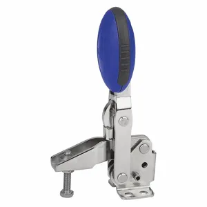 KIPP K0662.105001 Toggle Clamp, Flat Foot, Stainless Steel, Vertical Handle, 139 lbs. Holding Capacity | CJ3QGZ 48TN19