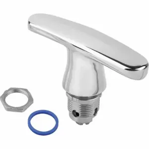 KIPP K1452.1188 Hygienic Keyless Cam Lock, T-Handle, Stainless Steel, FDA Compliant Blue Silicone Seal | CR6ZRF 802HM2