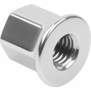 KIPP K1493.04 Hygienic USIT Cap Nut w/Flat Head, Std Crown, M4 Thread, 316L, Stainless Steel | CR6ZTD 802JR6