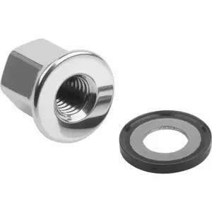 KIPP K1594.161 Hygienic USIT Cap Nut w/Washer, M16 Thread, 316L, Stainless Steel, 24 mm Hex Width, EPDM | CR6ZTQ 802KJ3