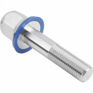 KIPP K1647.2104X30 Hygienic Hex Head Bolt w/Washer, Stainless Steel, Partially Threaded, M4 | CR7AVR 802HD7