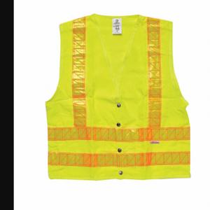 KISHIGO 1099/3X Hi-Visibility Vest, ANSI Class 2, 3XL, Lime, Polyester | CR7EHT 8ZJG6